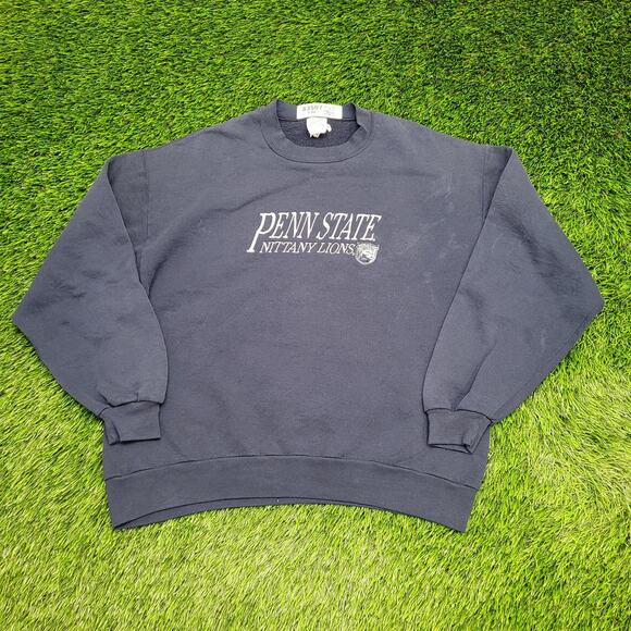 Vintage 80s Penn-State Sweatshirt M/L 22x24 Faded Crop USA Boxy - Picture 1 of 14